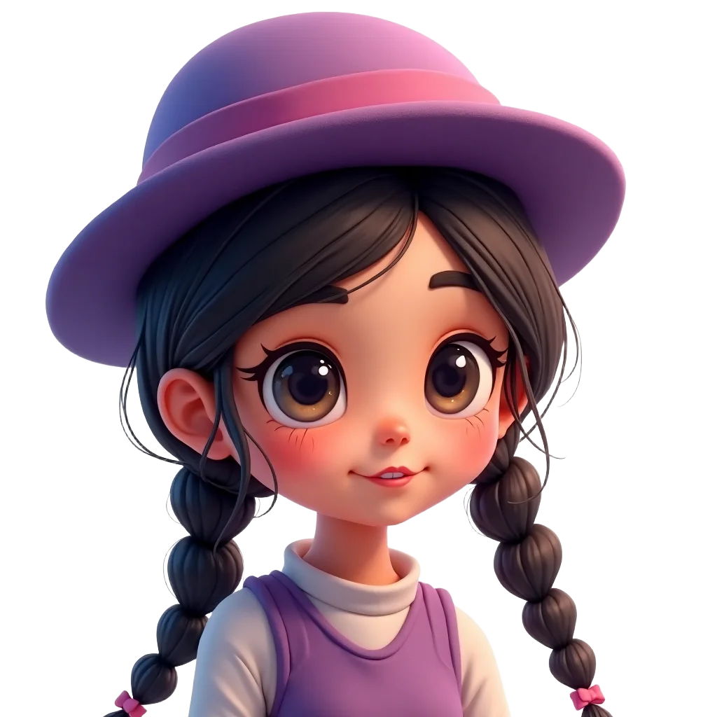 Charming Cartoon Girl